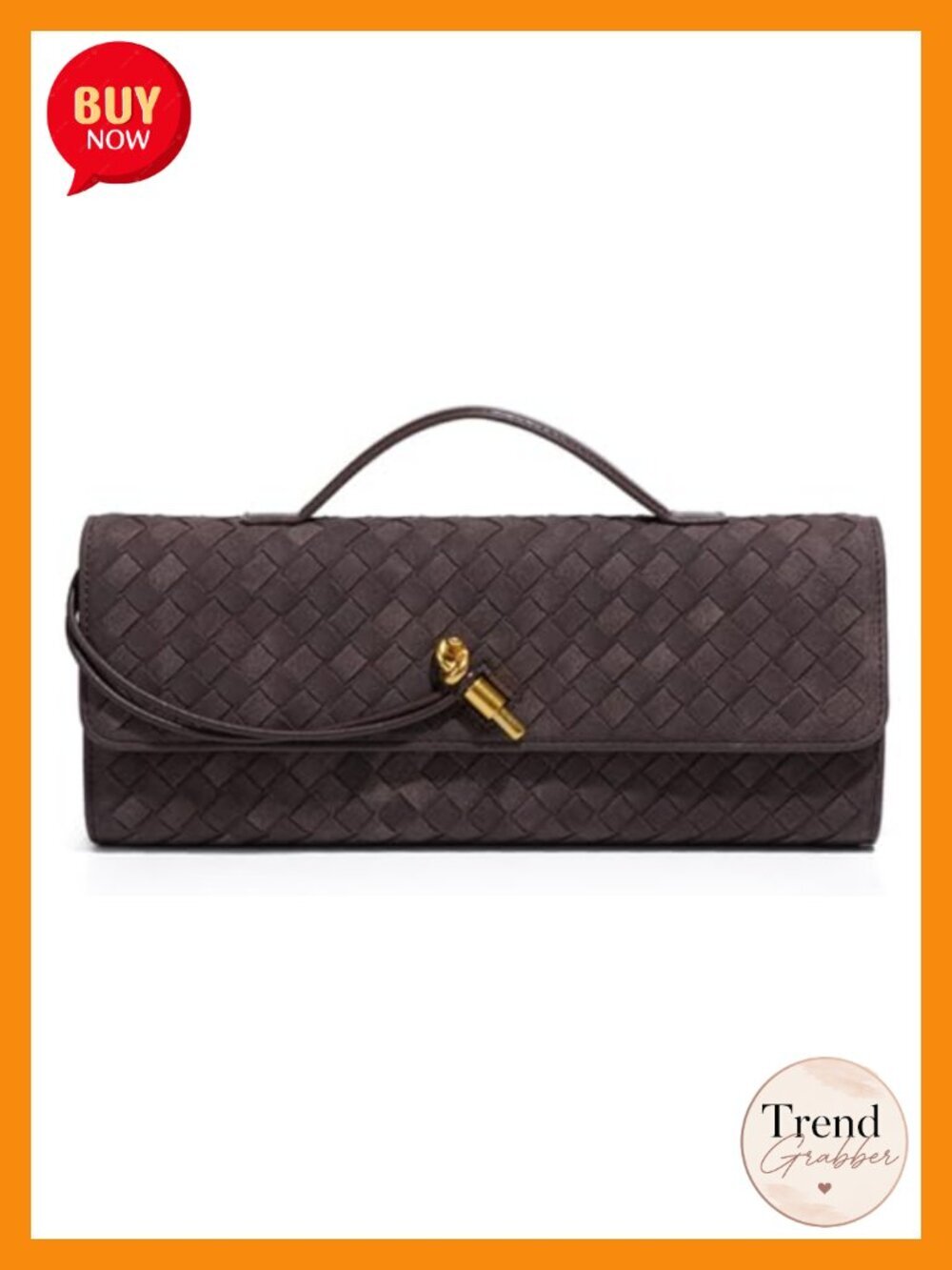 Woven Evening Clutch Crossbody Bag PU Leather Shoulder Handbag Purse